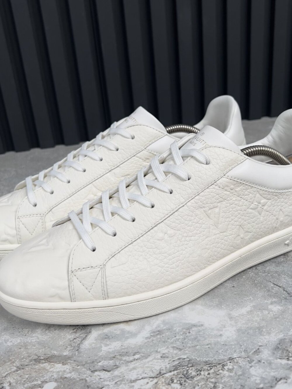 Louis Vuitton Luxembourg Monogram Sneaker Taurillon Leather 8.5 LV 9.5 US 42.5